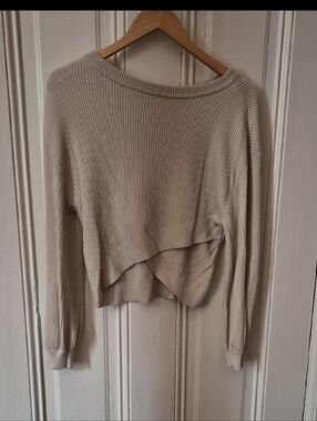 Lululemon Soft Ribbed Crewneck Sweater in Light Beige
